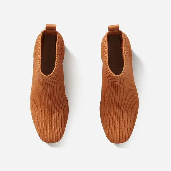 Everlane The Glove Boots in Toffee New Womens Knit Ankle Bootie - Picture 2 of 14
